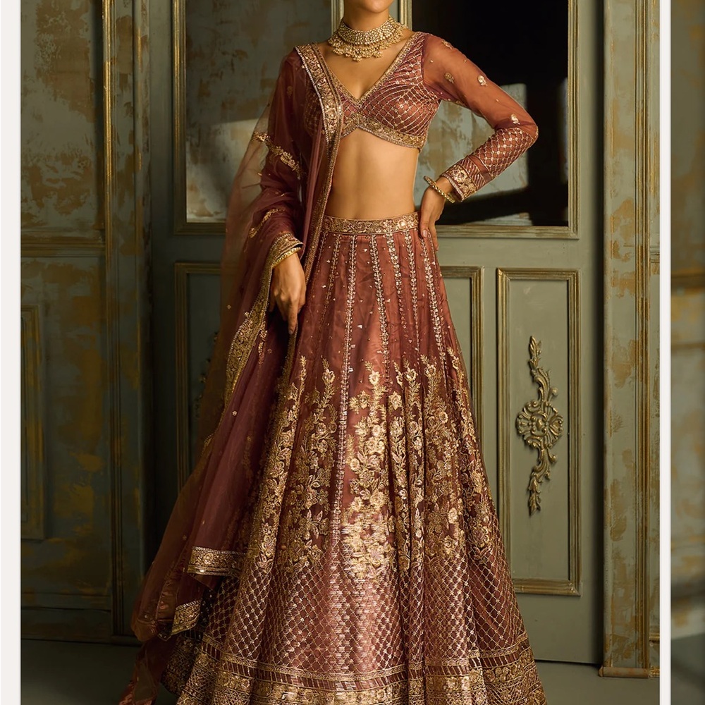 Elegant Dust Pink/ purple Lehenga